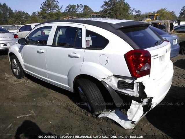 1B3CB3HA0BD242595 - 2011 DODGE CALIBER MAINSTREET WHITE photo 3