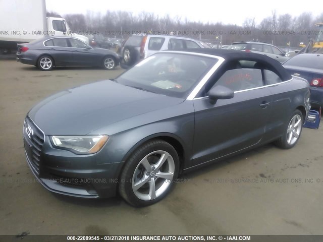 WAU78LFF9G1080694 - 2016 AUDI A3 PREMIUM GRAY photo 2