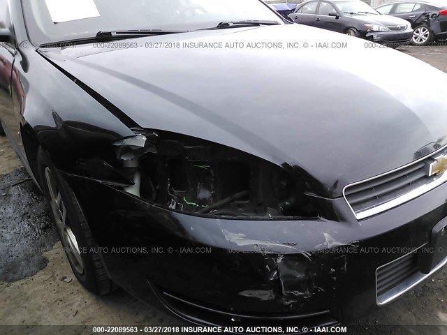 2G1WB57K991274087 - 2009 CHEVROLET IMPALA LS BLACK photo 6