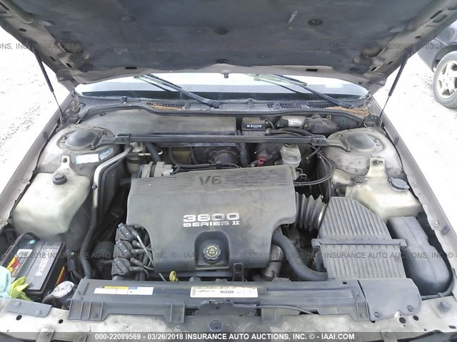 1G2HX52K4XH227444 - 1999 PONTIAC BONNEVILLE SE TAN photo 10