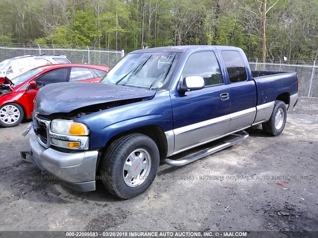 2GTEC19T4Y1389497 - 2000 GMC NEW SIERRA C1500 BLUE photo 2