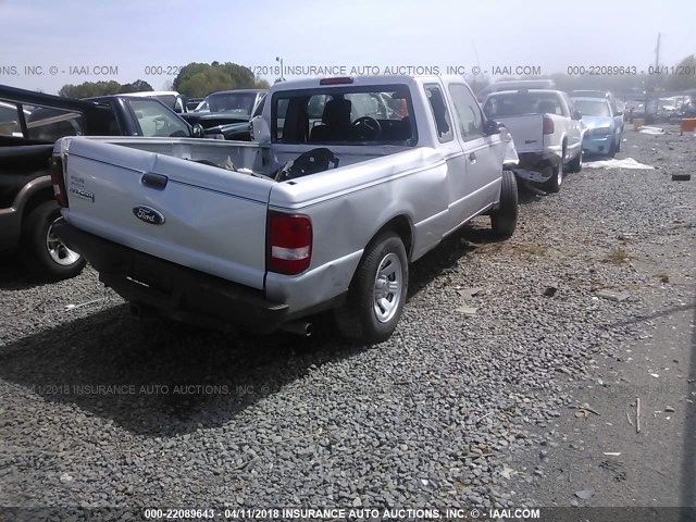 1FTKR1ED5APA13044 - 2010 FORD RANGER SUPER CAB SILVER photo 4