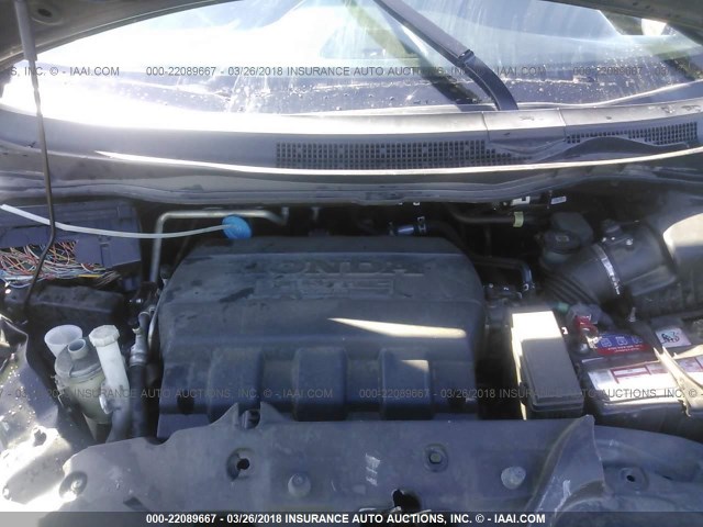 5FNRL5H69CB059560 - 2012 HONDA ODYSSEY EXL შავი ფოტო 10