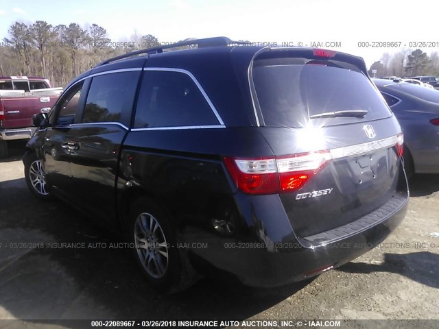 5FNRL5H69CB059560 - 2012 HONDA ODYSSEY EXL შავი ფოტო 3