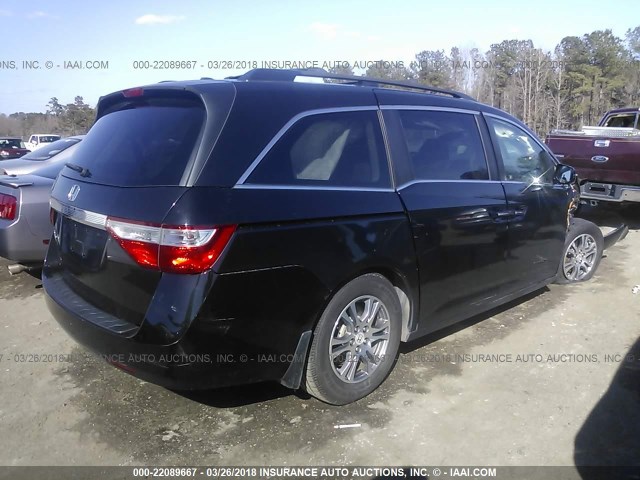 5FNRL5H69CB059560 - 2012 HONDA ODYSSEY EXL შავი ფოტო 4