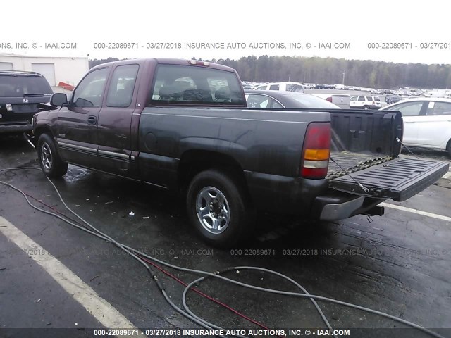 2GCEC19V521303445 - 2002 CHEVROLET SILVERADO C1500 MAROON photo 3