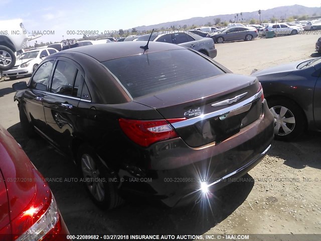 1C3CCBCG7DN504714 - 2013 CHRYSLER 200 LIMITED BROWN photo 3