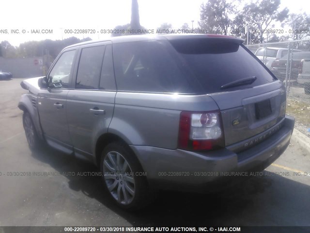 SALSK25419A189476 - 2009 LAND ROVER RANGE ROVER SPORT HSE GRAY photo 3