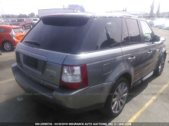 SALSK25419A189476 - 2009 LAND ROVER RANGE ROVER SPORT HSE GRAY photo 4