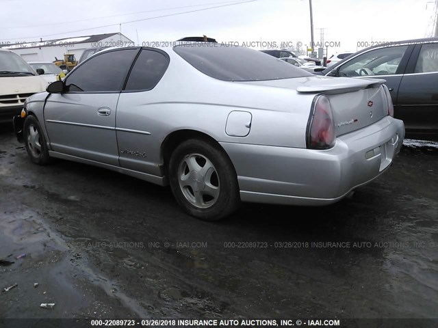 2G1WX12KX39310492 - 2003 CHEVROLET MONTE CARLO SS ვერცხლისფერი ფოტო 3