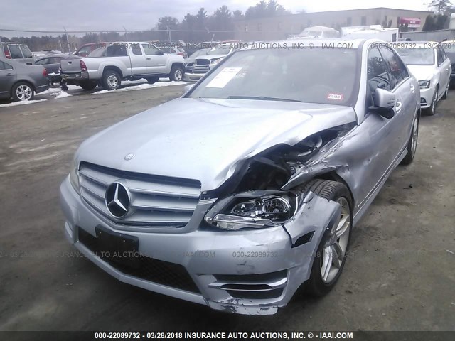 WDDGF8BB6CA707196 - 2012 MERCEDES-BENZ C 300 4MATIC SILVER photo 2