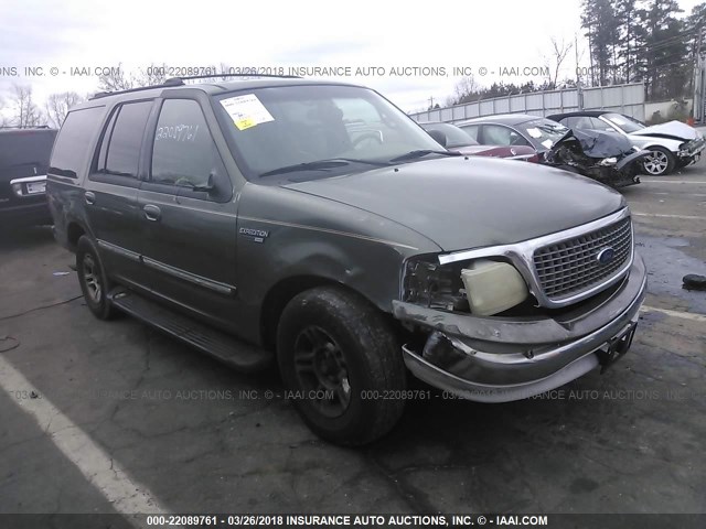 1FMRU15L01LA77144 - 2001 FORD EXPEDITION XLT GREEN photo 1