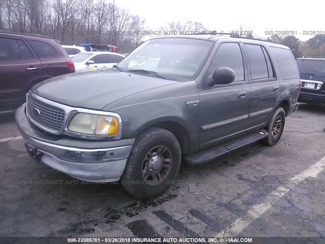 1FMRU15L01LA77144 - 2001 FORD EXPEDITION XLT Yaşıl foto 2