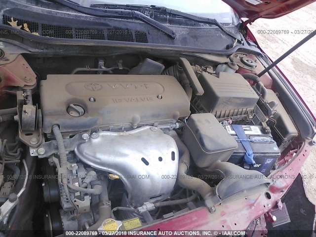 4T1BE46K79U296436 - 2009 TOYOTA CAMRY SE/LE/XLE 红色 照片 10