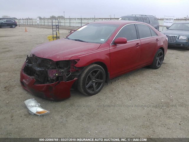 4T1BE46K79U296436 - 2009 TOYOTA CAMRY SE/LE/XLE RED photo 2