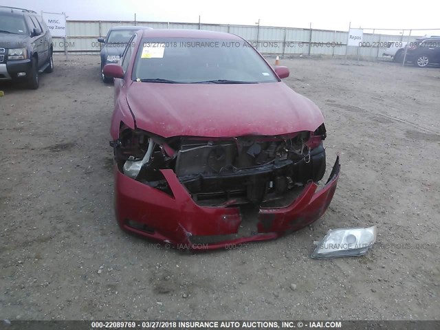 4T1BE46K79U296436 - 2009 TOYOTA CAMRY SE/LE/XLE RED photo 6