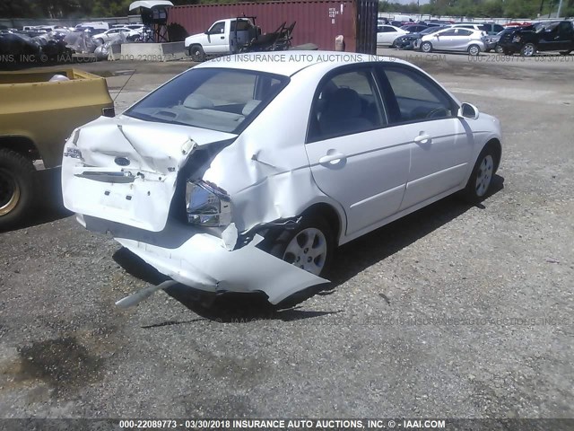 KNAFE121685565078 - 2008 KIA SPECTRA EX/LX/SX WHITE photo 4