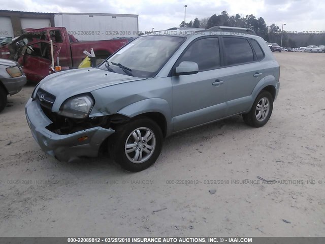 KM8JN12D77U492746 - 2007 HYUNDAI TUCSON SE/LIMITED Light Blue photo 2