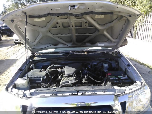 5TETX22NX6Z247063 - 2006 TOYOTA TACOMA ACCESS CAB Արծաթագույն լուսանկար 10