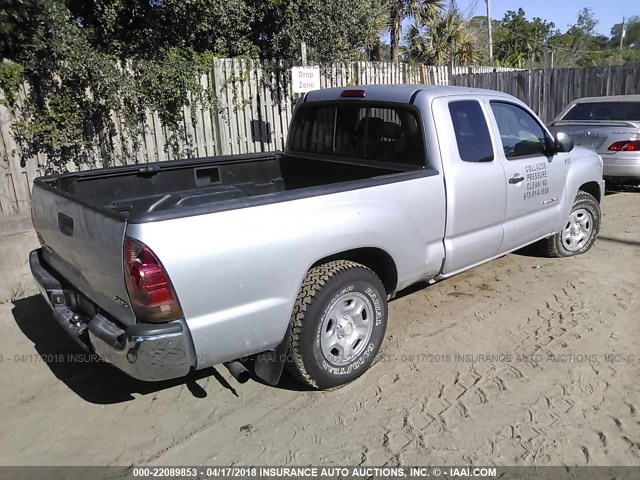 5TETX22NX6Z247063 - 2006 TOYOTA TACOMA ACCESS CAB Արծաթագույն լուսանկար 4