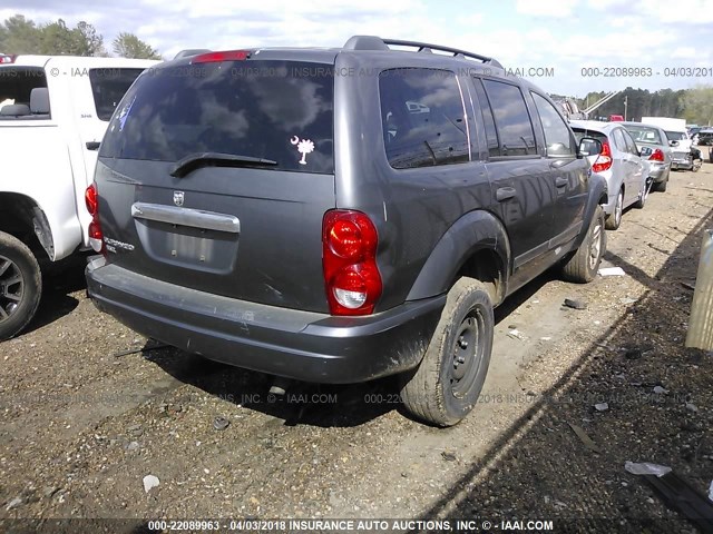 1D4HD48N94F211878 - 2004 DODGE DURANGO SLT GRAY photo 4