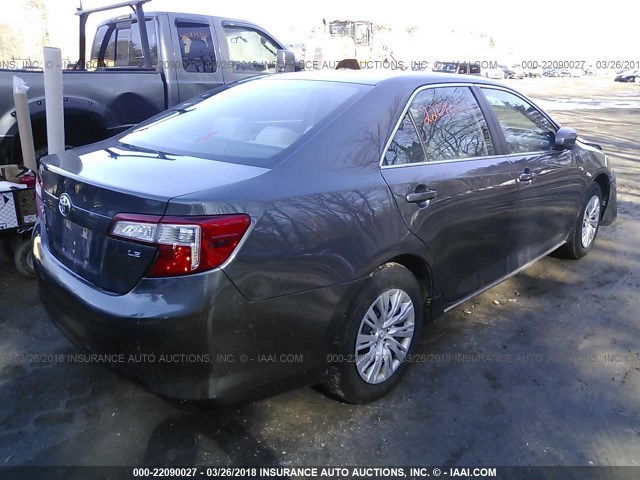 4T4BF1FK4CR193290 - 2012 TOYOTA CAMRY SE/LE/XLE GRAY photo 4