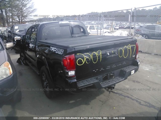 3TMCZ5AN4HM111752 - 2017 TOYOTA TACOMA DBL CAB/SR/TRDSPT/OR/PRO Қара фото 3