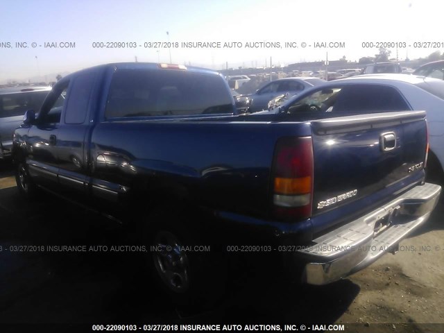 2GCEC19V521227970 - 2002 CHEVROLET SILVERADO C1500 BLUE photo 3