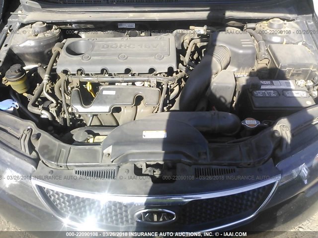 KNAFU4A27A5203619 - 2010 KIA FORTE EX BLACK photo 10