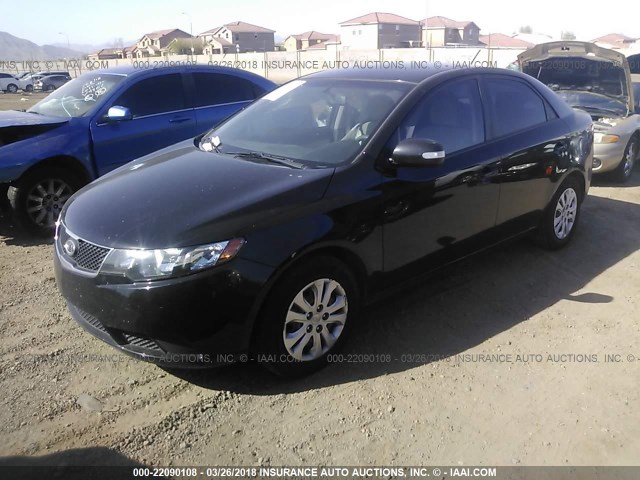 KNAFU4A27A5203619 - 2010 KIA FORTE EX BLACK photo 2