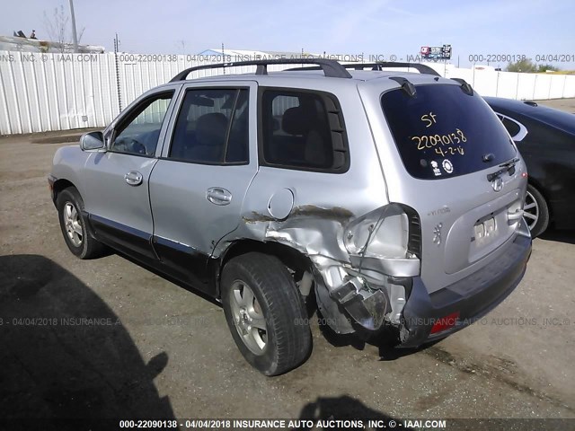 KM8SC73D65U987237 - 2005 HYUNDAI SANTA FE GLS/LX SILVER photo 3