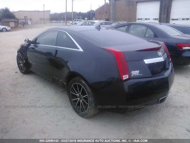 1G6DS1ED2B0133099 - 2011 CADILLAC CTS PREMIUM COLLECTION BLACK photo 3