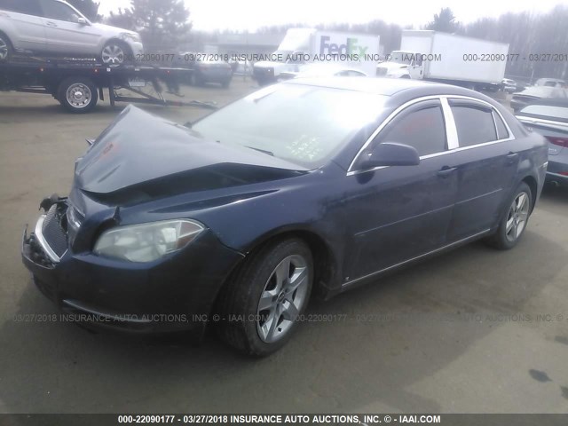 1G1ZC5EB0AF121933 - 2010 CHEVROLET MALIBU 1LT 蓝色 照片 2