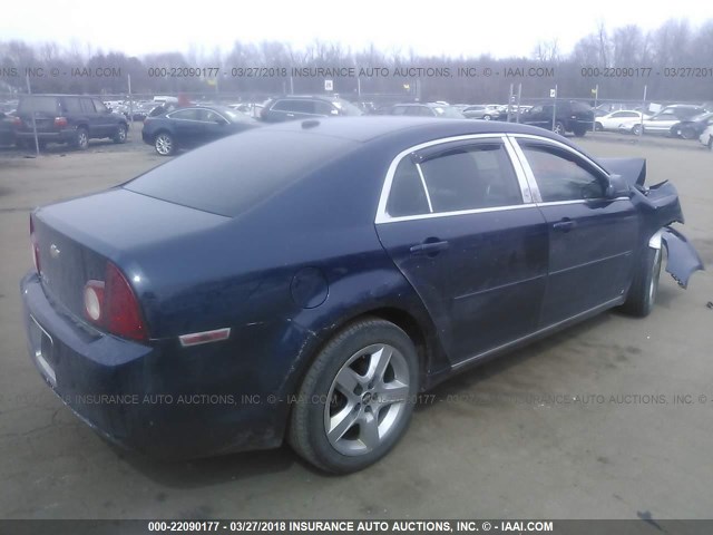 1G1ZC5EB0AF121933 - 2010 CHEVROLET MALIBU 1LT 蓝色 照片 4