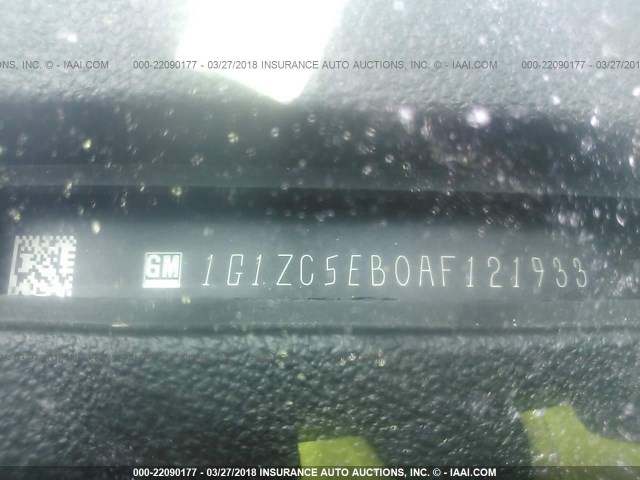 1G1ZC5EB0AF121933 - 2010 CHEVROLET MALIBU 1LT 蓝色 照片 9