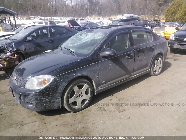 1G1AM58B567690123 - 2006 CHEVROLET COBALT SS BLACK photo 2