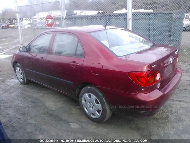 1NXBR32E84Z213457 - 2004 TOYOTA COROLLA CE/LE/S RED photo 3