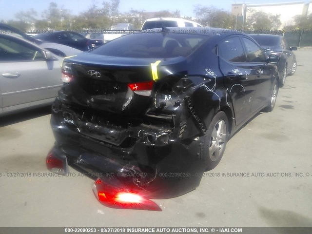 KMHDH4AE6DU822131 - 2013 HYUNDAI ELANTRA GLS/LIMITED BLACK photo 4