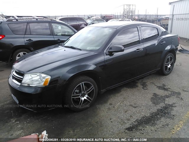 1B3BD4FB7BN525125 - 2011 DODGE AVENGER EXPRESS BLACK photo 2