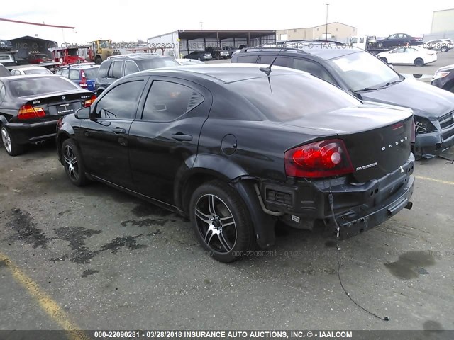 1B3BD4FB7BN525125 - 2011 DODGE AVENGER EXPRESS BLACK photo 3