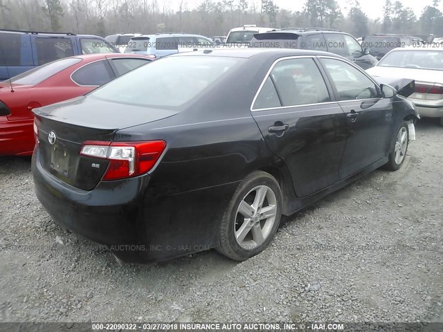 4T1BF1FK7EU343213 - 2014 TOYOTA CAMRY L/SE/LE/XLE BLACK photo 4