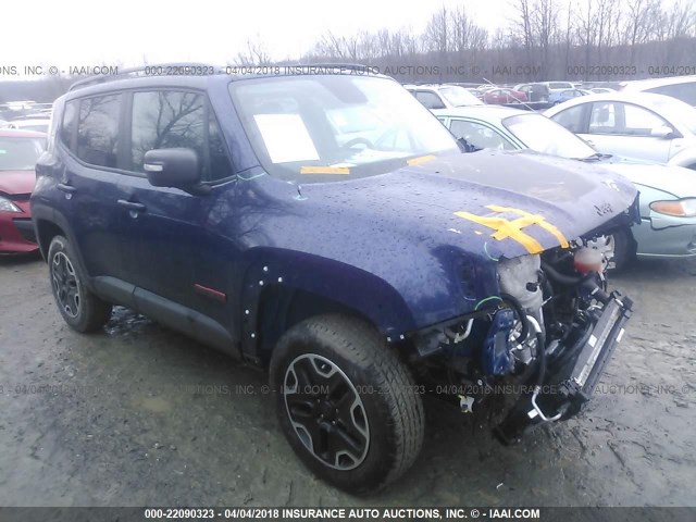 ZACCJBCB9HPF80874 - 2017 JEEP RENEGADE TRAILHAWK BLUE photo 1