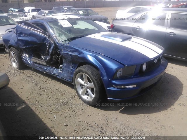 1ZVHT82H495135944 - 2009 FORD MUSTANG GT BLUE photo 1