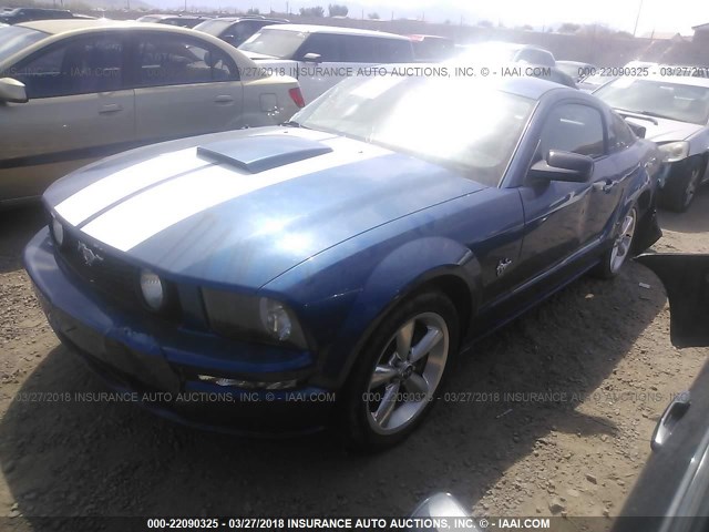 1ZVHT82H495135944 - 2009 FORD MUSTANG GT BLUE photo 2
