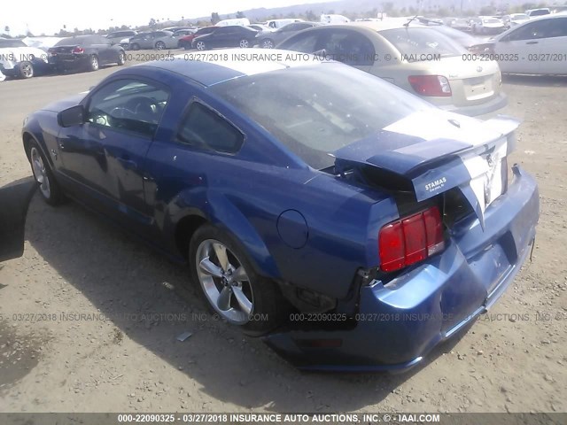 1ZVHT82H495135944 - 2009 FORD MUSTANG GT BLUE photo 3