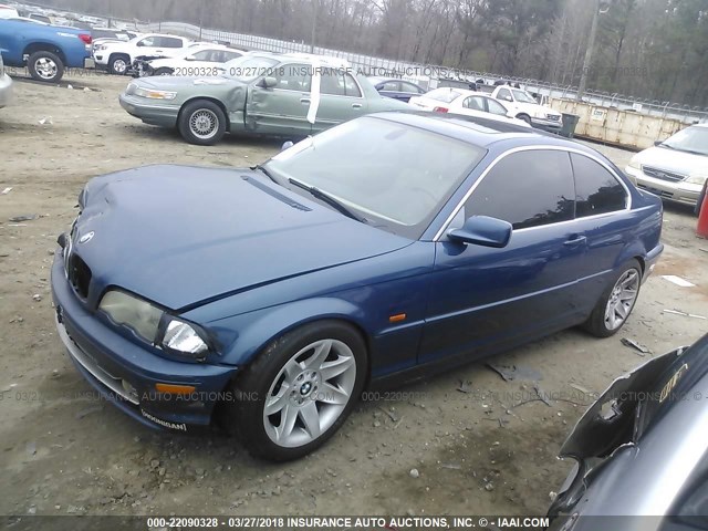 WBABN534X1JU23151 - 2001 BMW 330 CI BLUE photo 2