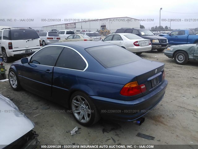 WBABN534X1JU23151 - 2001 BMW 330 CI BLUE photo 3