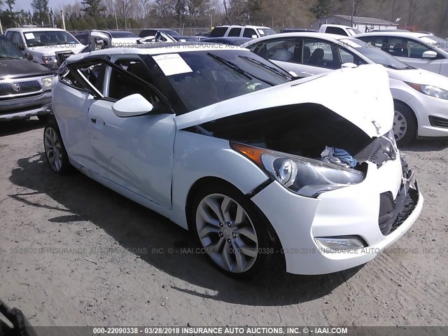 KMHTC6AD8CU031806 - 2012 HYUNDAI VELOSTER WHITE photo 1