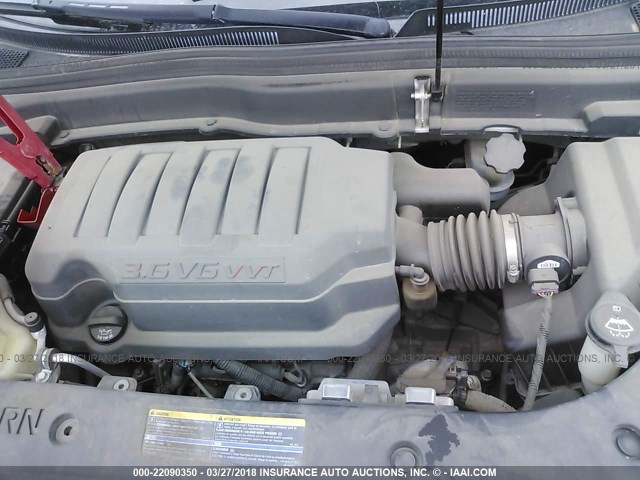 5GZER23707J106662 - 2007 SATURN OUTLOOK XR ვერცხლისფერი ფოტო 10