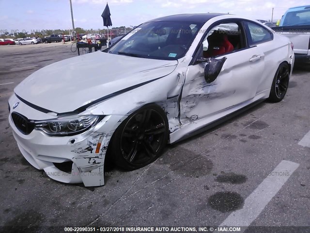 WBS3R9C52FK332574 - 2015 BMW M4 WHITE photo 2